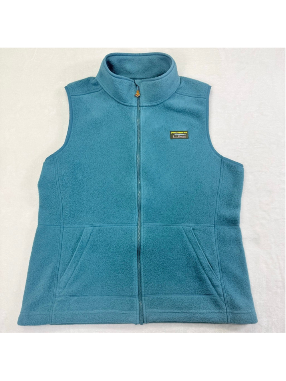 Women's LL Bean‎ Teal Fleece Vest Mountain Classic Large Regular